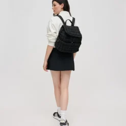 Backpacks^Urban Expressions Allston - Quilted Nylon Puffer Backpack Black