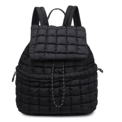 Backpacks^Urban Expressions Allston - Quilted Nylon Puffer Backpack Black