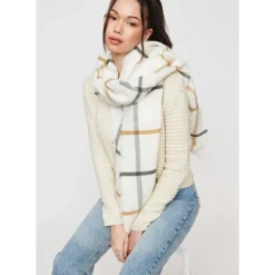 Scarves^Urban Expressions AUTUMN Scarves WhiteBlackBeige