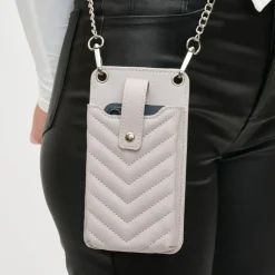 Cell Phone Bags|Crossbody^Urban Expressions Claire - Chevron Stitch Cell Phone Crossbody