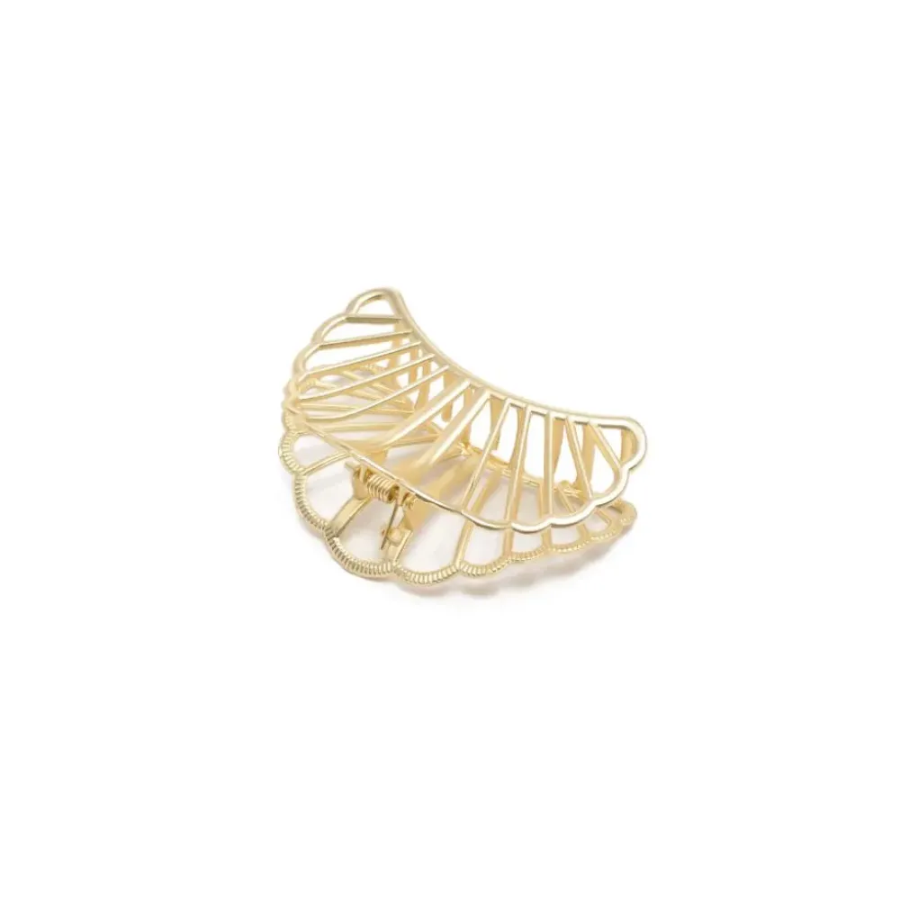Hair Clips & Claws^Urban Expressions Clam Seashell Metal Claw Hair Claw