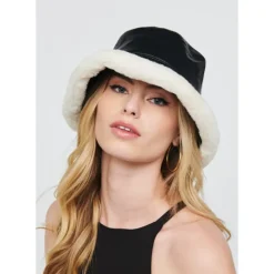 Hats^Urban Expressions Faux Fur Trimmed Bucket Hat Bucket Hat Black