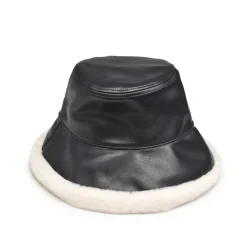 Hats^Urban Expressions Faux Fur Trimmed Bucket Hat Bucket Hat Black