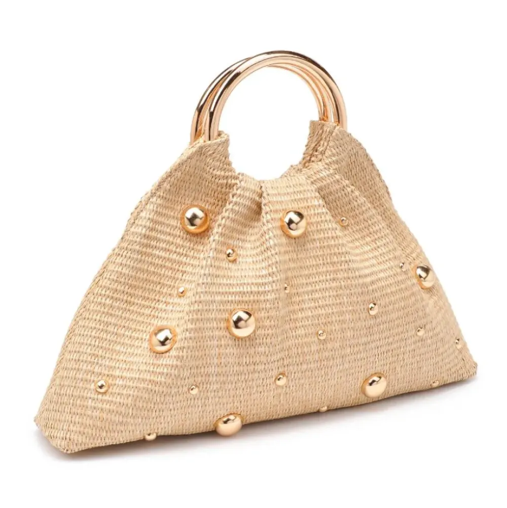 Clutches^Urban Expressions Harper - Straw Studded Evening Bag