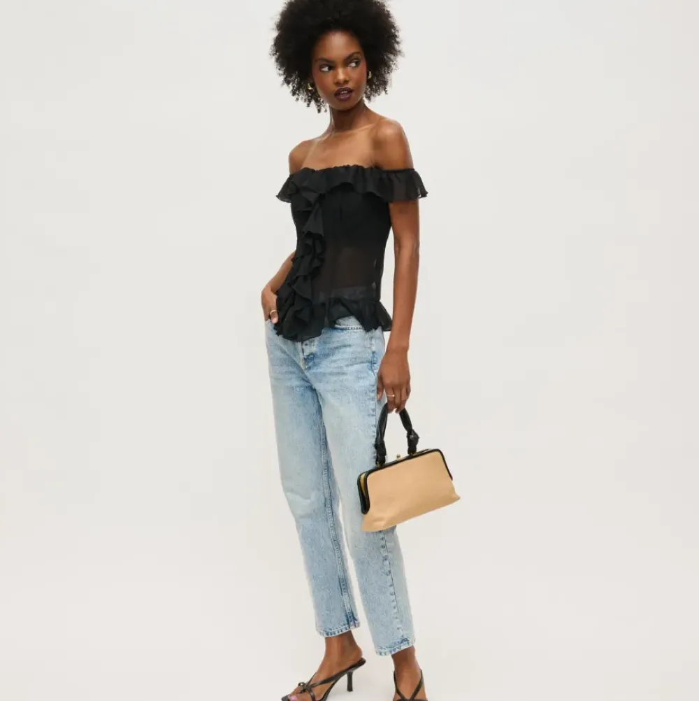 Clutches^Urban Expressions Julissa Clutch NaturalBlack