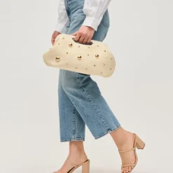 Clutches^Urban Expressions Mallory - Studded Clutch Ivory