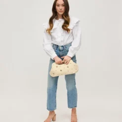 Clutches^Urban Expressions Mallory - Studded Clutch Ivory