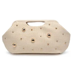 Clutches^Urban Expressions Mallory - Studded Clutch Ivory