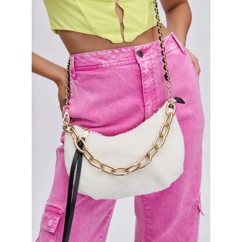Shoulder Bags|Hobo^Urban Expressions Mesa - Sherpa Crossbody IvoryBlack