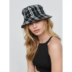 Hats^Urban Expressions Plaid Bucket Hat Bucket Hat BlackWhite