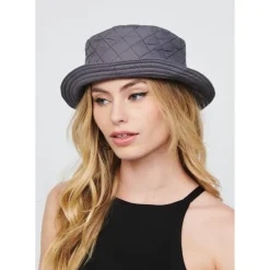 Hats^Urban Expressions Quilted Nylon Bucket Hat Bucket Hat