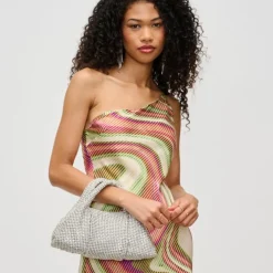 Clutches^Urban Expressions Renata Evening Bag PearlSilver