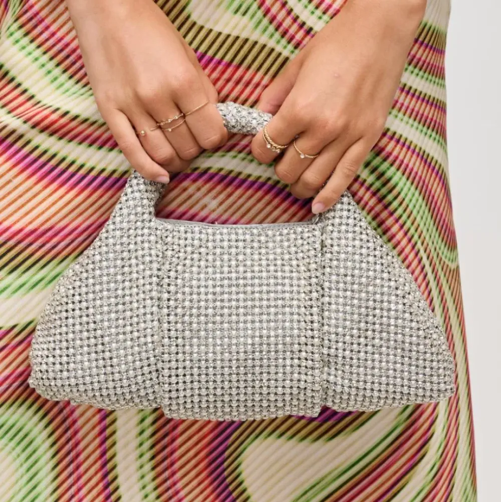 Clutches^Urban Expressions Renata Evening Bag PearlSilver
