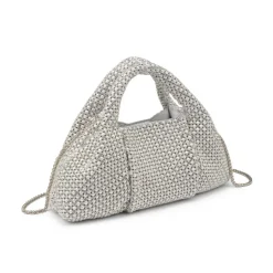 Clutches^Urban Expressions Renata Evening Bag PearlSilver