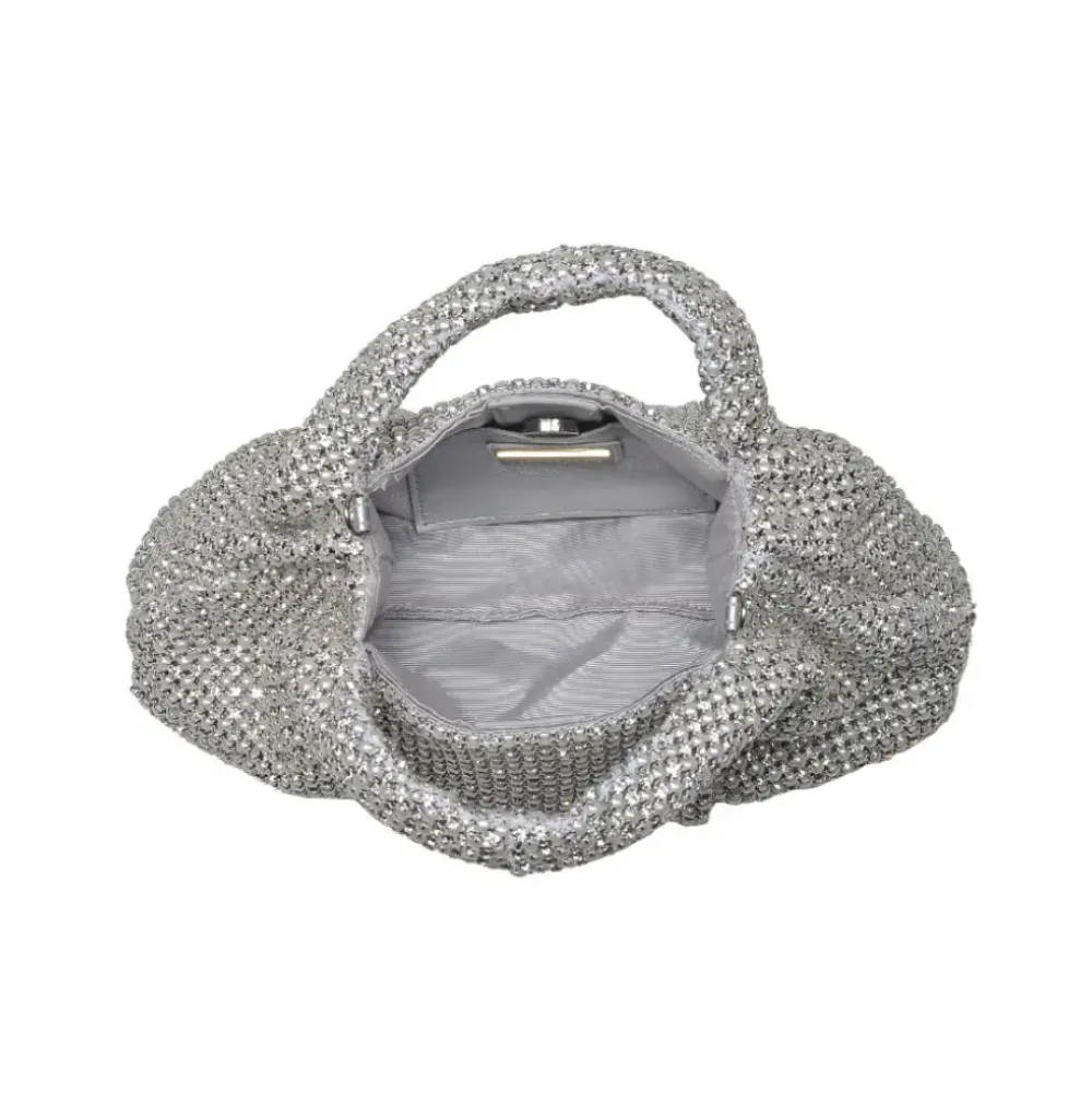 Clutches^Urban Expressions Renata Evening Bag PearlSilver