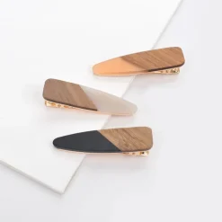 Hair Clips & Claws^Urban Expressions Retro Wood Grain Hair Clip - Assorted 3 Pack Hair Clip