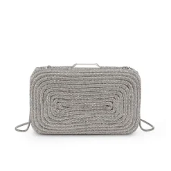 Clutches^Urban Expressions Shireen Evening Bag Silver