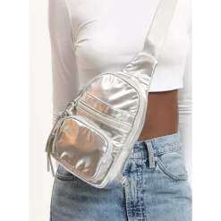 Slings^Urban Expressions Sid Sling Backpack Silver