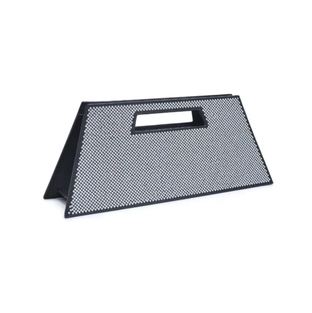 Clutches^Urban Expressions Zinc Evening Bag SilverBlack